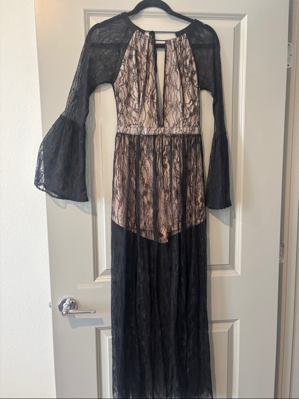 Black Lace Dress w/ Bell Sleeves